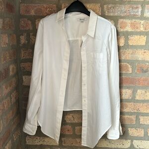 Madewell Tie-Front Button-Up Short | NYT | Women’s Size Medium